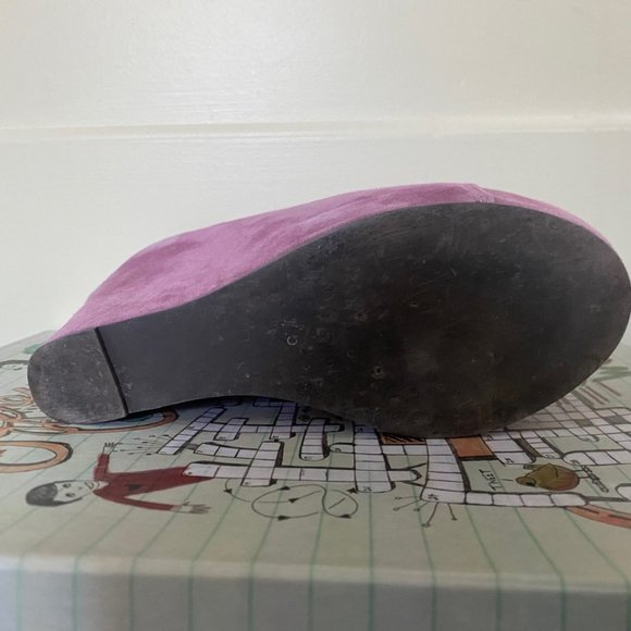 Jeffrey Campbell LAVENDER 99 TIE WEDGES Size 7.5 slightly USED. LILAC - Picture 8 of 11